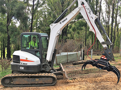 360 degree rotating hydraulic excavator grab